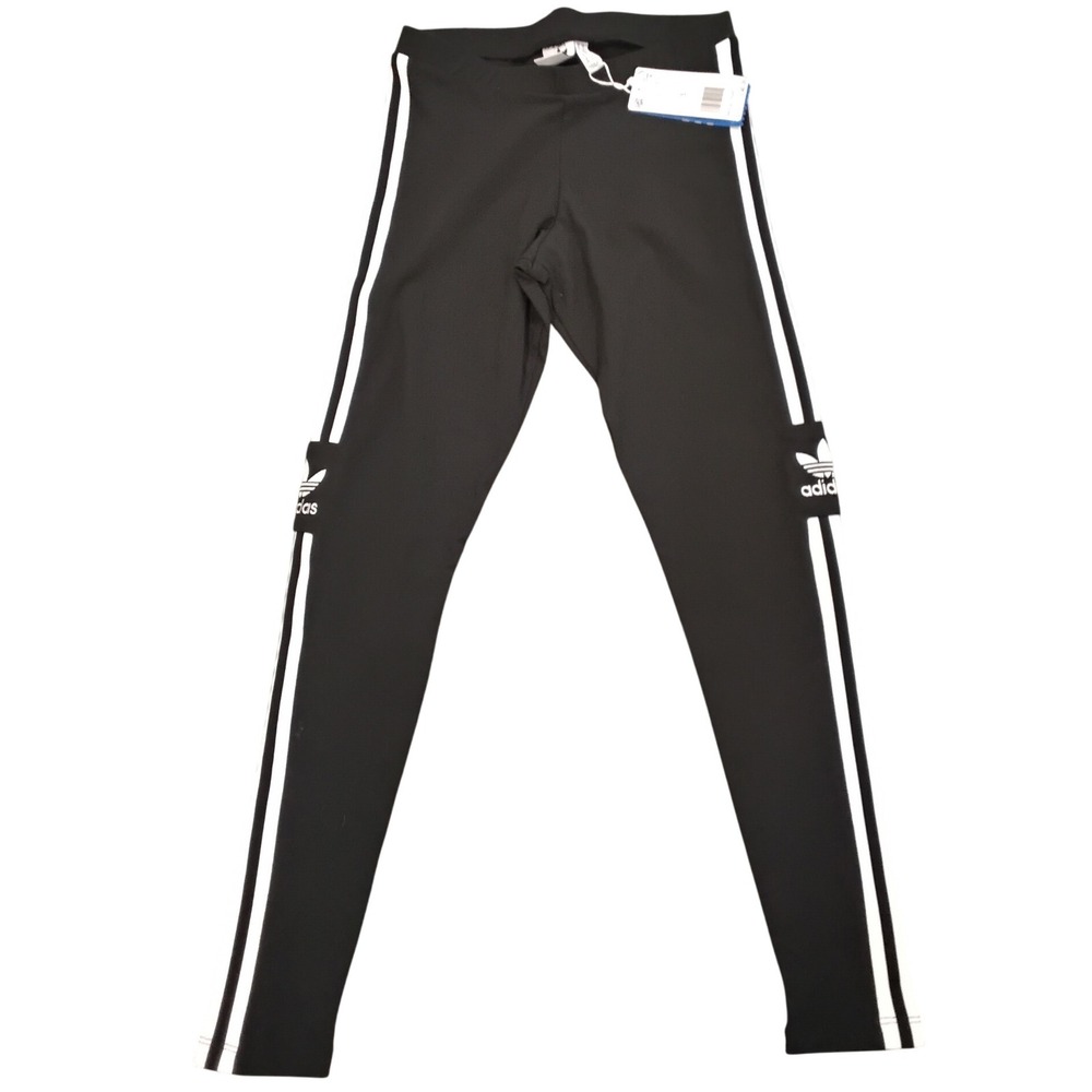 NWT Adidas Originals Trefoil Tight‎ Leggings Black White Women's Size S